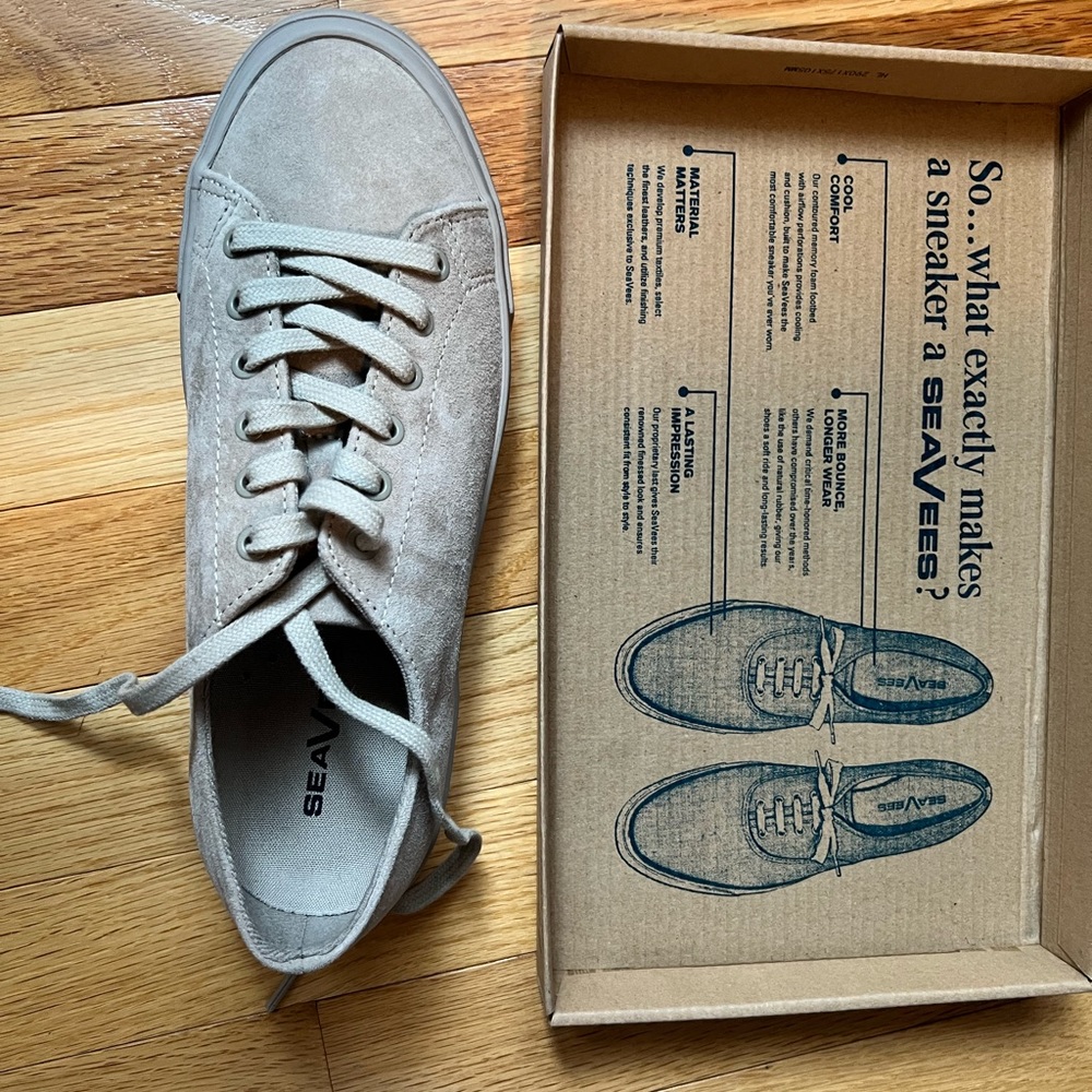 NWT Seavees wilder sneaker - cobblestone suede.